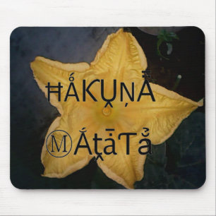 Mousepad Impressão de Arte do Ouro Star Hakuna Matata