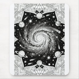 Mousepad Impressão de Arte Mandala da Galáxia Celestial | P
