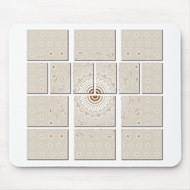 Mousepad Impressão de Arte Mosaica do Motif Africano Tradic (Frente)