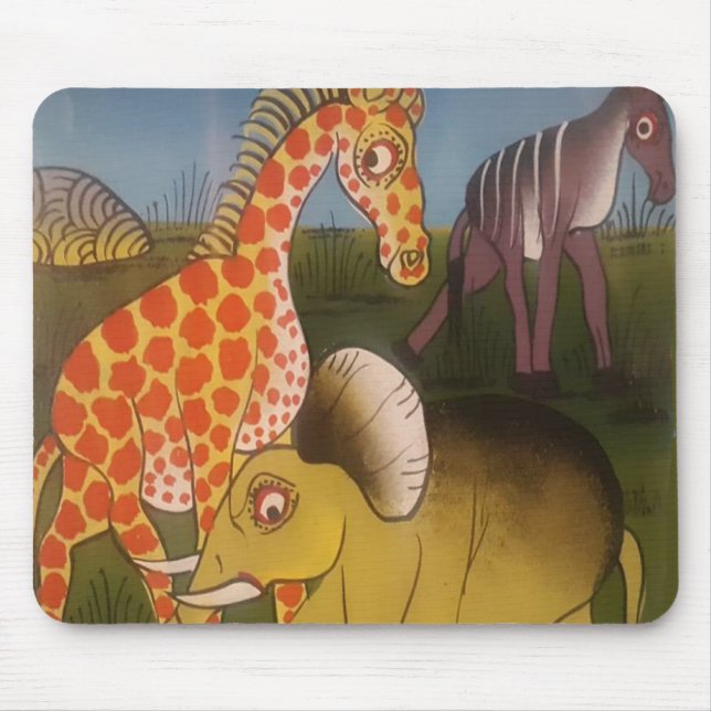 Mousepad Impressão de Arte Tripartida Africana (Frente)