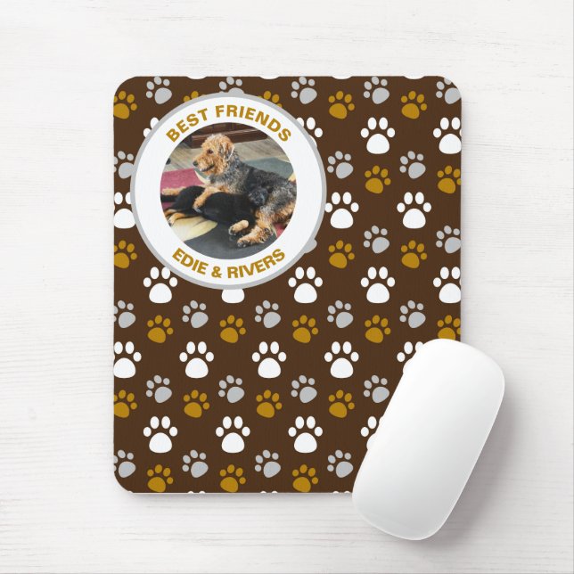 Mousepad Impressão de Cachorro com Foto Personalizada Pet (Com mouse)