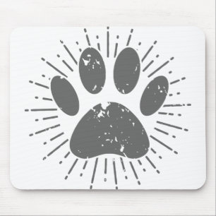 Mousepad Impressão de Canas de Cachorro de Feixe-Sol Dista