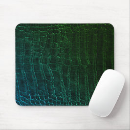 Mousepad Impressão de Couro de Jacaré Verde Falso