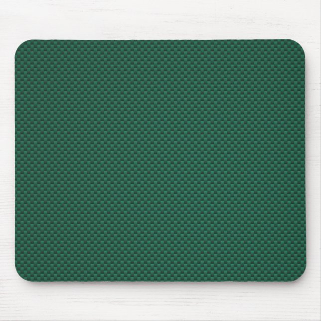 Mousepad Impressão de Estilo de Fibra de Carbono Verde Teal (Frente)