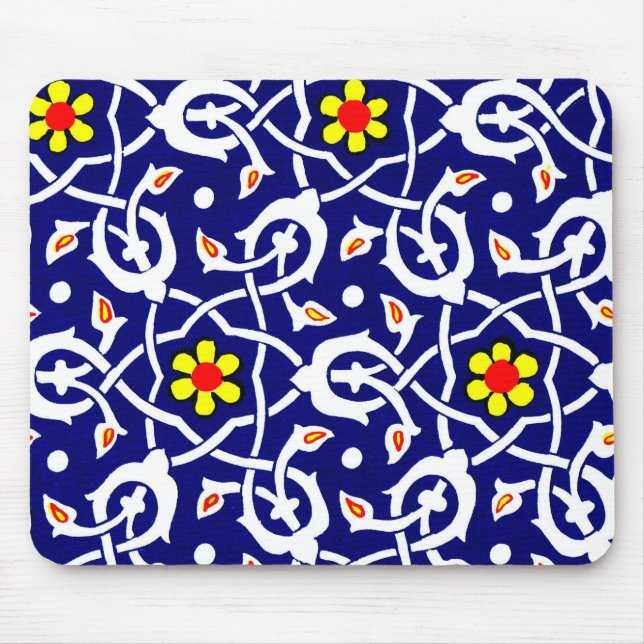 Mousepad impressão de flores e nós (Frente)