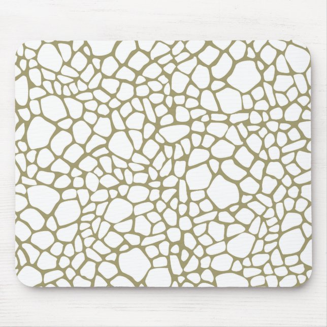 Mousepad Impressão de Girafa Branca Dourada (Frente)