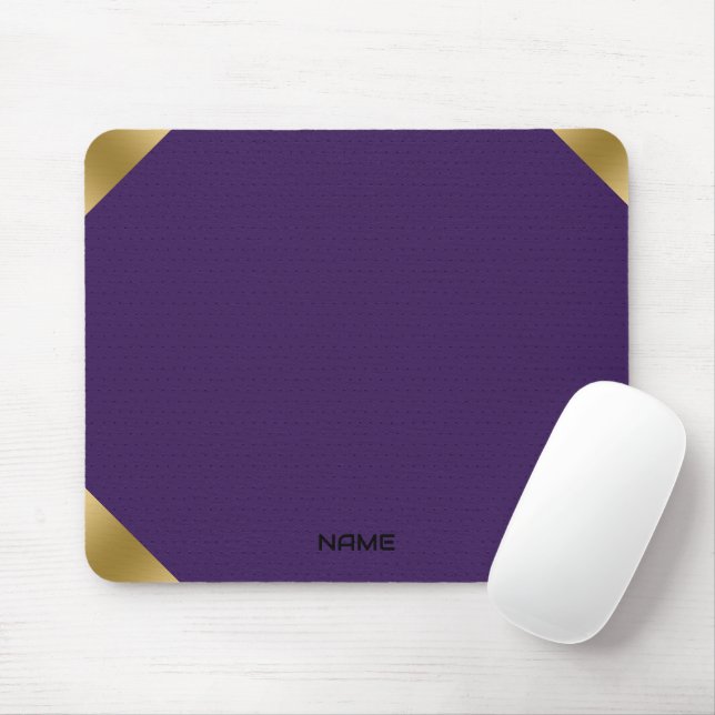 Mousepad Impressão de imagem de couro roxo com acentos de o (Com mouse)