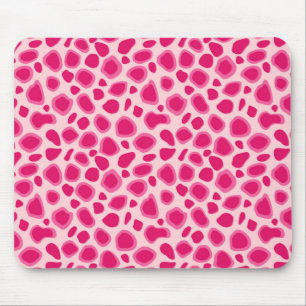 Mousepad Impressão de leopardo - fúcsia e rosa claro
