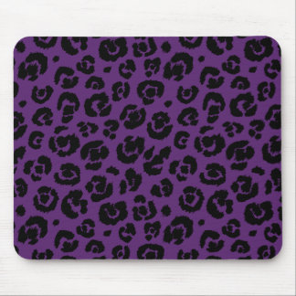 Mousepad Impressão de Leopardo Preto Roxo
