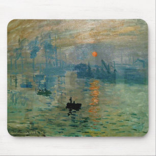 Mousepad Impressão de Monet Levantamento do Sol (levante do