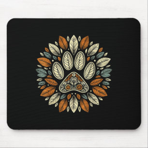 Mousepad Impressão de Pata de Cachorro de Folha de Outono F