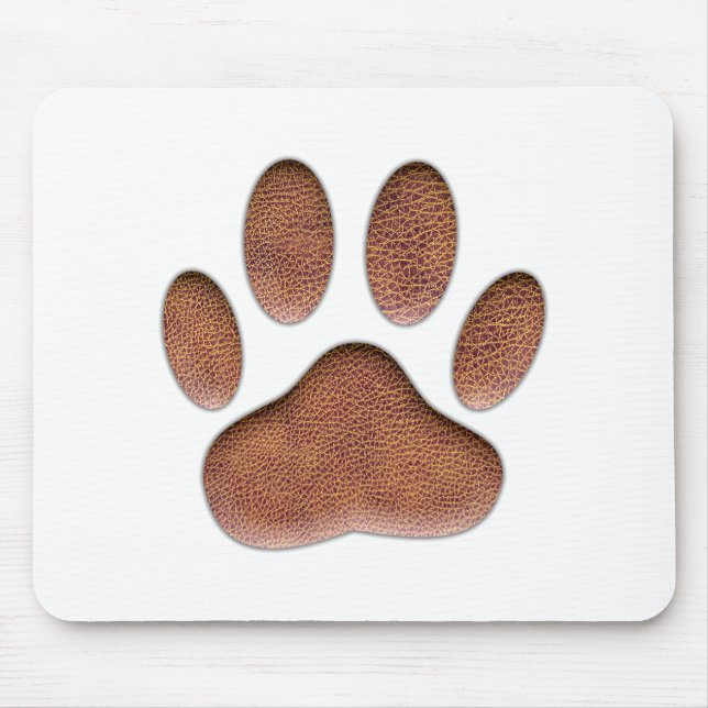 Mousepad Impressão de Pata de Cachorro de Textura de Couro (Frente)