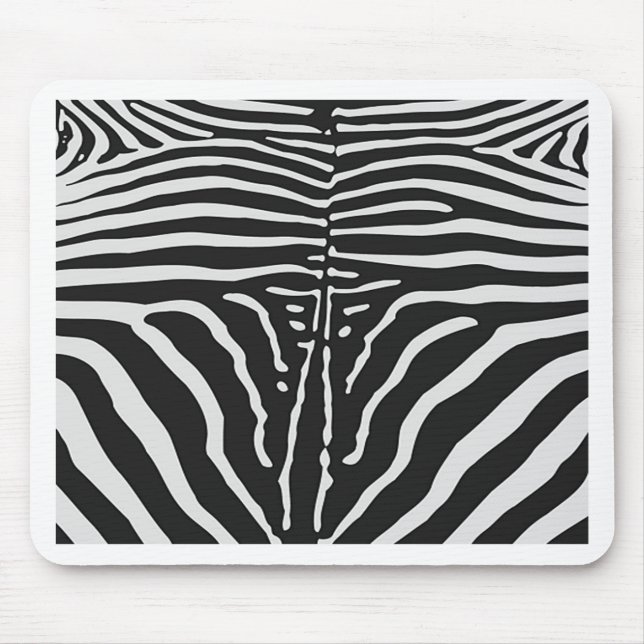 Mousepad Impressão de pele Zebra Autêntica - faixa branca p (Frente)