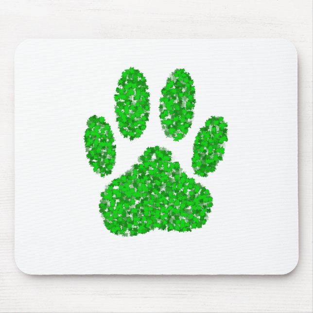 Mousepad Impressão de Pista de Cachorro Verde (Frente)