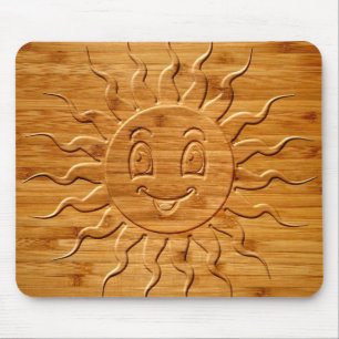 Mousepad Impressão De Sorriso De Rosto Solar Esculpido Em M