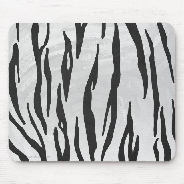 Mousepad Impressão de Tigre Preto e Branco (Frente)