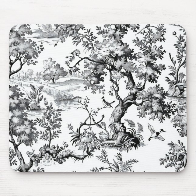 Mousepad Impressão de Toile Preto (Frente)