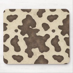 Mousepad Impressão de Vaca Marrom Rústica Rodeio Western Co
