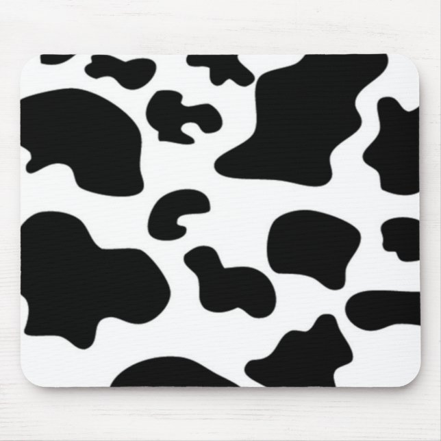Mousepad Impressão de Vaca Preta e Branca (Frente)