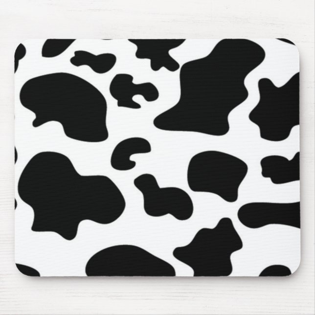 Mousepad Impressão de Vaca Preta e Branca (Frente)