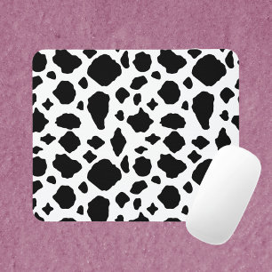 Mousepad Impressão de Vaca Preto e Branco