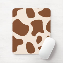 Mousepad Impressão de vaca rosa e castanha