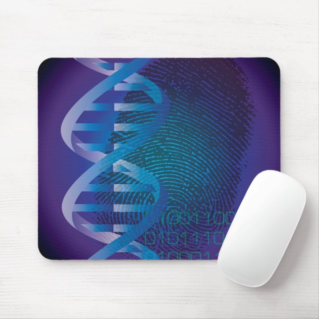 Mousepad Impressão Digital de DNA Ciência Médica (Com mouse)