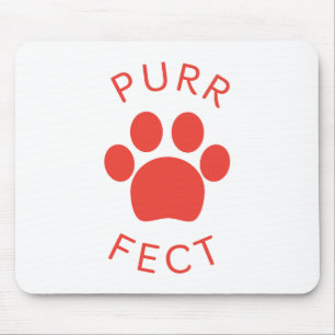Mousepad Impressão do Cat Perfect Red Purr Paw