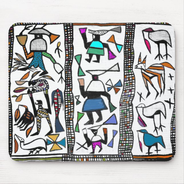 Mousepad Impressão do Colorido Africano Senufu (Frente)