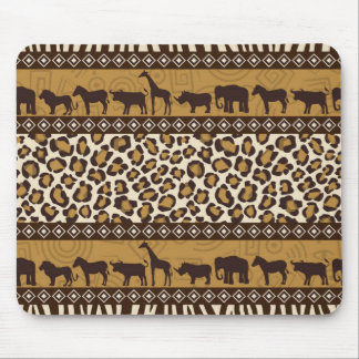 Mousepad Impressão do leopardo e animais africanos