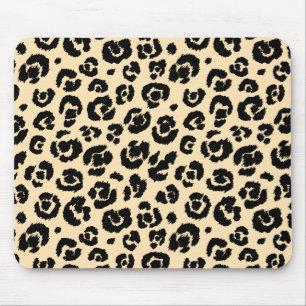 Mousepad Impressão do Leopardo Preto da Creme