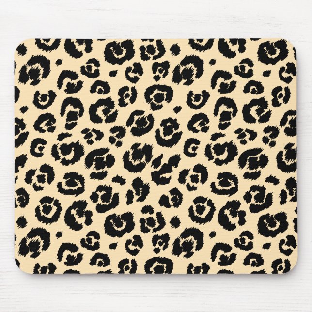 Mousepad Impressão do Leopardo Preto da Creme (Frente)
