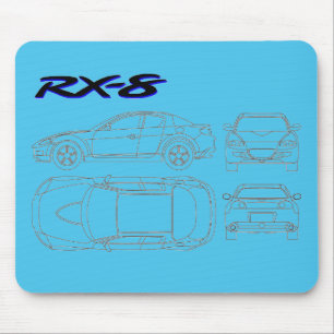 Mousepad Impressão do modelo de Mazda rx8 rx-8