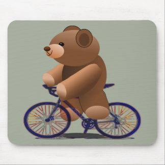 Mousepad Impressão do urso de ursinho do ciclismo