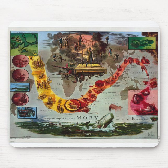 Mousepad Impressão do vintage do pau de Moby (Frente)
