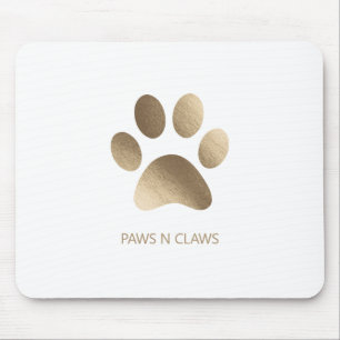 Mousepad Impressão Dourada Faux em Branco