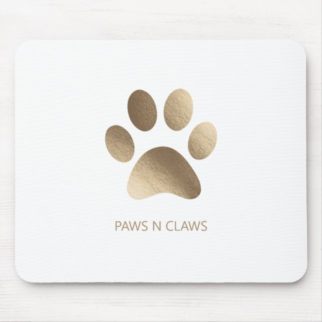 Mousepad Impressão Dourada Faux em Branco (Frente)