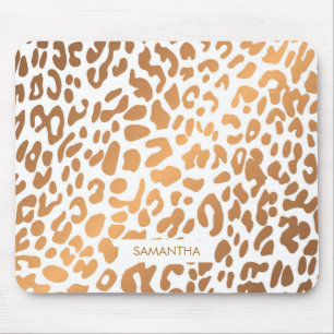 Mousepad Impressão dourado do leopardo