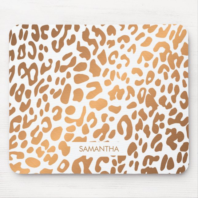 Mousepad Impressão dourado do leopardo (Frente)