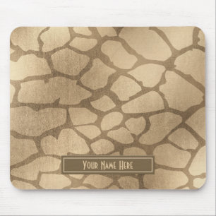 Mousepad Impressão Dourado "louro" do girafa do falso