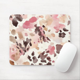 Mousepad Impressão em Animais de Leopardo Castanho Rosa-Ros