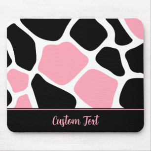 Mousepad Impressão em animais de vaca rosa personalizados