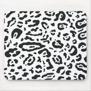 Mousepad Impressão em Animais Leopardo Preto e Branco