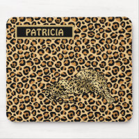 Impressão em Leopardo Dourado Marrom Divertido Nom