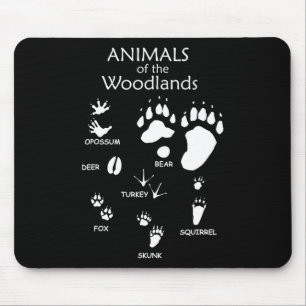 Mousepad Impressão em Pata Animal Cura de Madeira