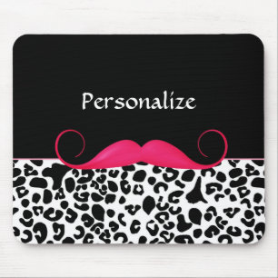 Mousepad Impressão feminino do leopardo do bigode