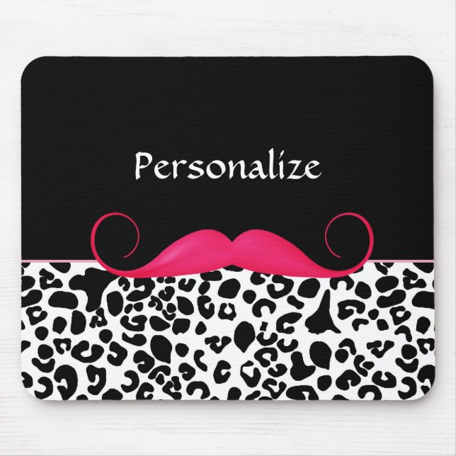 Mousepad Impressão feminino do leopardo do bigode (Frente)