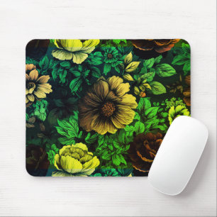Mousepad Impressão Floral de Vintage com Cores Únicas
