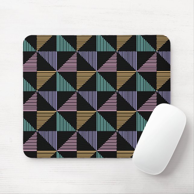 Mousepad Impressão Geométrica Abstrata Elegante – Moderna e (Com mouse)