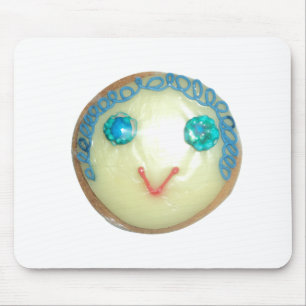 Mousepad Impressão/Gráfico de Cabelo Azul Emoji Art